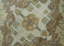 Antique Style Green, Ivory and Beige Hand knotted 9x12 wool Area Rug