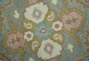 Antique Style Traditional Heriz Gray, Ivory, Peach and Olive Hand Knotted Multi Size wool Area Rug
