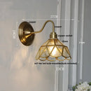 Antique teal glass and brass wall light fixture bedroom sconce