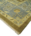 Antique Turkish Oushak 8x10 Hand Knotted Brown and Gray Persian Rug | AC23810