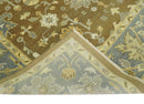 Antique Traditional Persian  8x10 Hand Knotted Brown and Gray Wool Rug