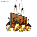 Antique White Dining Chandelier 6 Lights
