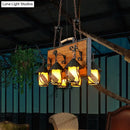 Antique White Dining Chandelier 6 Lights