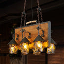 Antique White Dining Chandelier 6 Lights