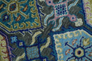 Antique look Charcoal And beige Hand knotted Custom Made wool Area Rug