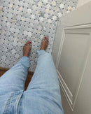 Antique Carrara / Bardiglio Octagon Mosaic Marble Tile