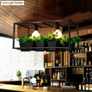 Antiqued Metal Island Lamp Hanging