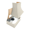 Antique White Range Hood With Curved Front and Brass Strapping - 30", 36", 42", 48", 54" and 60" Widths Available