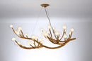 Antler style dark brown glass bubble led pendant light dining room