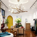 Antler style dark brown glass bubble led pendant light dining room