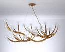 Antler style dark brown glass bubble led pendant light dining room