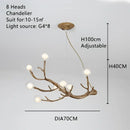 Antler style dark brown glass bubble led pendant light dining room