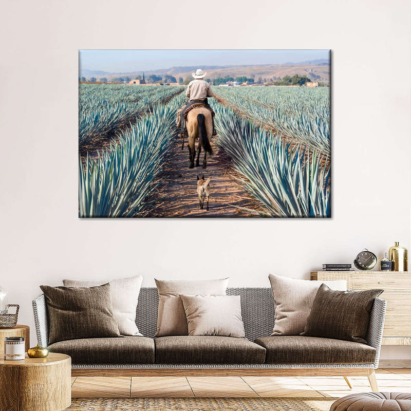 Inspecting Agave Plantation Wall Art