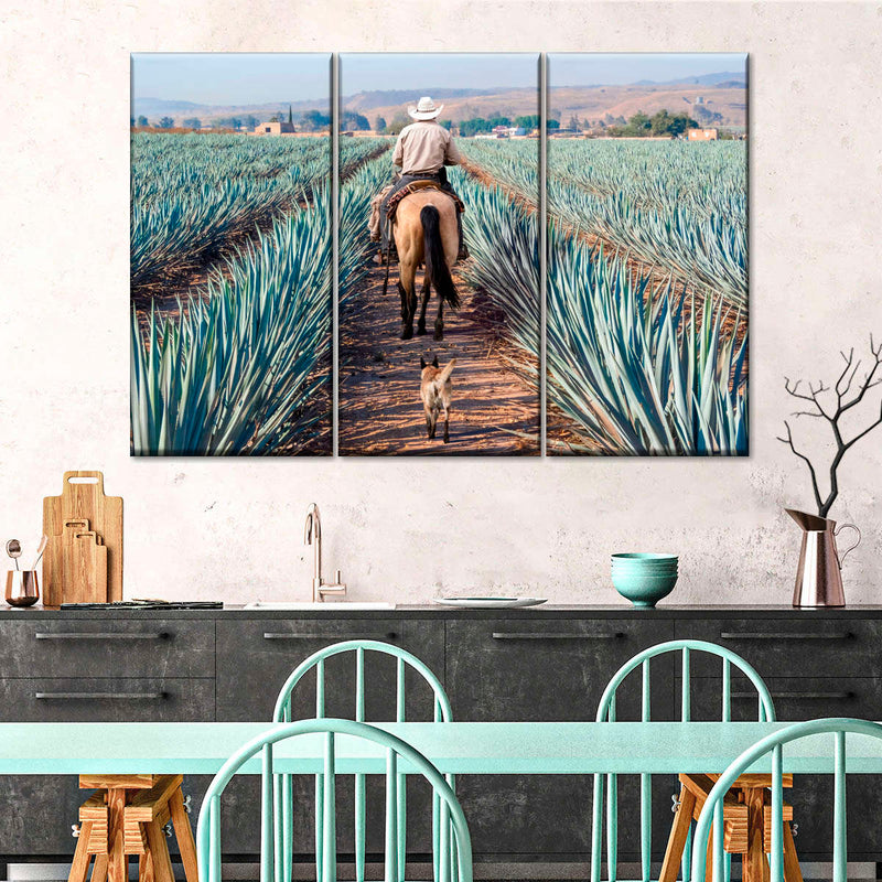 Inspecting Agave Plantation Wall Art