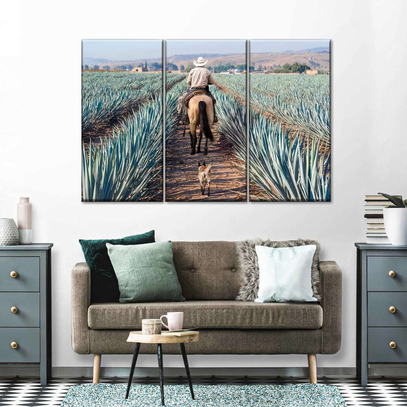 Inspecting Agave Plantation Wall Art