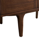 James Martin Amberly 60" Dual Mount Double Bathroom Vanity, Mid-Century Walnut