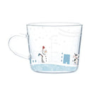 Apricot and orange pattern 500ml glass mug for kitchen breakfast