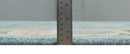 Aqua Blue and Ivory 8x10 Hand Knotted Wool Traditional Oushak Area Rug