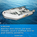 Aqua Marina A-Deluxe 8FT 4-Person Inflatable Speed Boat With Comfortable Rowing Seat And Adjustable Center Feet [BT-88850AL] (SAK20456)