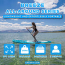 Aqua Marina Breeze 9FT Green Compact Inflatable SUP With Drop Stitch Light Technology [BT-23BRP] (SAK68745)