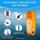 Aqua Marina Fusion 10FT Premium All-Around SUP W/ Durable PVC Rail Layers & Grooved EVA Footpad [BT-23FUP] (SAK37195)