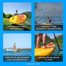 Aqua Marina Fusion 10FT Premium All-Around SUP W/ Durable PVC Rail Layers & Grooved EVA Footpad [BT-23FUP] (SAK37195)
