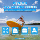 Aqua Marina Fusion 10FT Premium All-Around SUP W/ Durable PVC Rail Layers & Grooved EVA Footpad [BT-23FUP] (SAK37195)