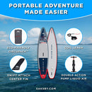 Aqua Marina Hyper 12FT Navy Touring SUP With Hydrodynamic Rail Edges & Adjustable Bungee [BT-23HY02] (SAK23285)