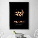 Aquarius - Gold Canvas