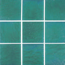 aquatica green elegant glass series 6x6 glass pool tile TRMELEGGREEN66 9 tiles top view