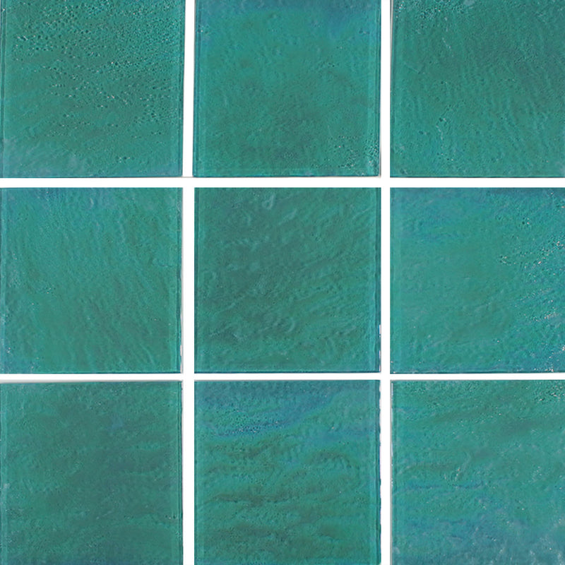 aquatica green elegant glass series 6x6 glass pool tile TRMELEGGREEN66 9 tiles top view