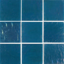 aquatica turquoise elegant glass series 6x6 glass pool tile TRMELEGTURQ66 9 tiles top view