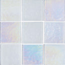 aquatica white elegant glass series 6x6 glass pool tile TRMELEGWHITE66 9 tiles top view