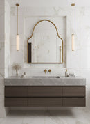 Arch Antiqued Brass Wall Mirror - Unlacquered Brass Mirror