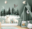 North Pole Baby Animals - Fabric Nursery Wall Art Decals