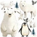 Cute Arctic Friends Decals - Fabric Nursery Wall Art Decals