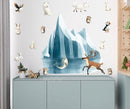 North Pole Baby Animals - Fabric Nursery Wall Art Decals
