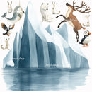 North Pole Baby Animals - Fabric Nursery Wall Art Decals