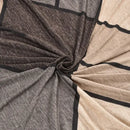 Argyle beige & dark gray elastic armless futon sofa cover living room