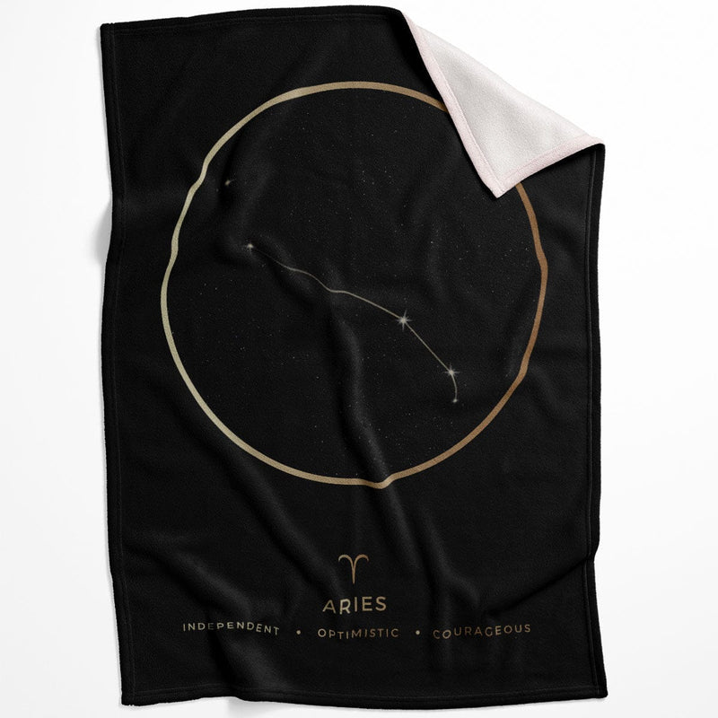 Aries Traits Gold Blanket