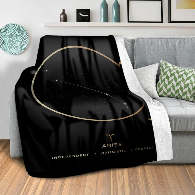 Aries Traits Gold Blanket