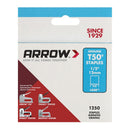 Arrow Fastener T50 3/8 in. W x 1/2 in. L 18 Ga. Flat Crown Heavy Duty Staples 1250 pk