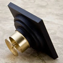 Art carved black brass & gold shower drain cover bathroom grate