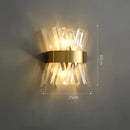 Art deco black & gold stainless wall sconce bedroom ribbed glass