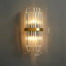 Art deco black & gold stainless wall sconce bedroom ribbed glass