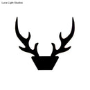 Art deco black & white antler light fixture bedroom wall sconce