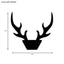 Art deco black & white antler light fixture bedroom wall sconce