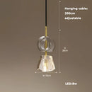 Art deco brass crystal led ceiling chandelier dining room pendant