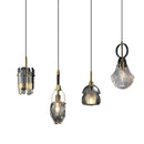 Art deco brass crystal led ceiling chandelier dining room pendant