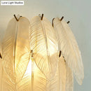 DecorBites™ Art Deco Brass Finish Leaf Sconce Lamp - Clear Glass, 2-Bulb Wall Mounted Light for Dining Room